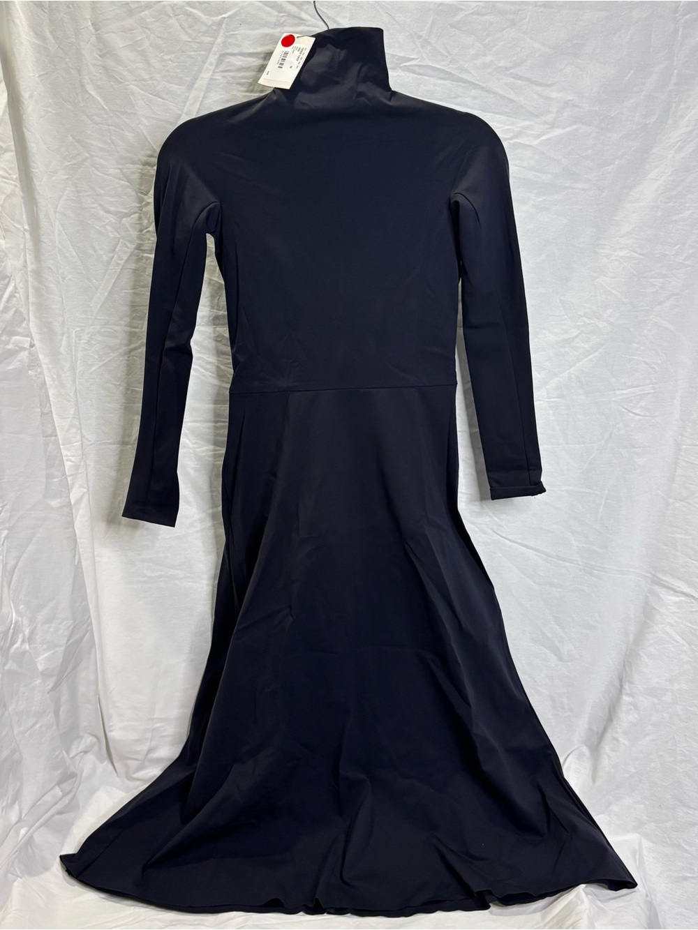 Balenciaga Long Sleeve High Neck Black Women's Maxi Dress Sz 38